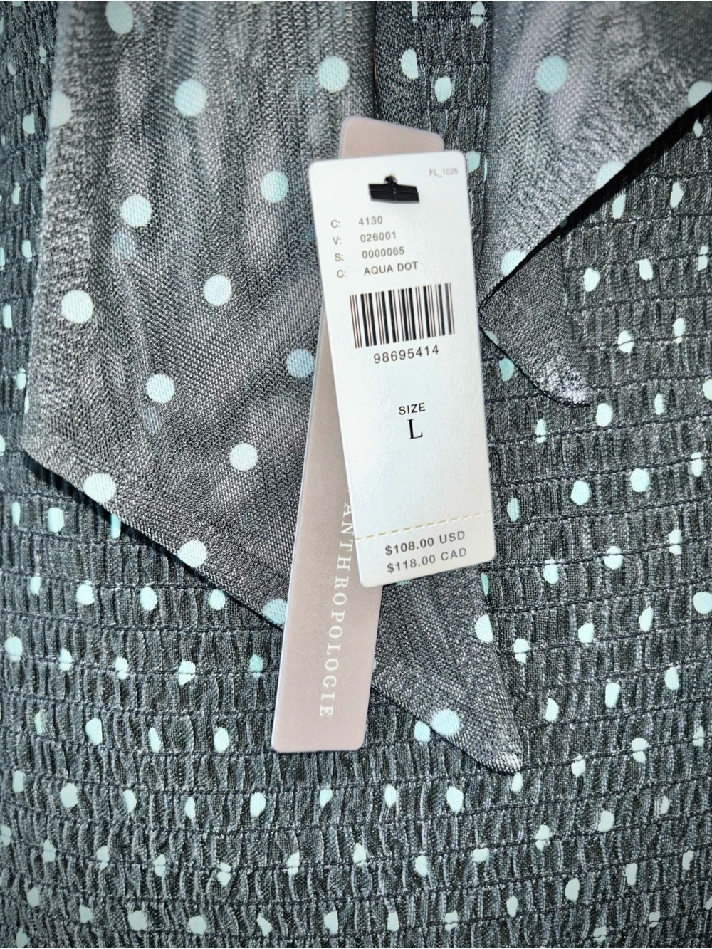NWT Anthropologie Smocked Halter Mini Dress Mint Polka Dot Coquette - Picture 14 of 15